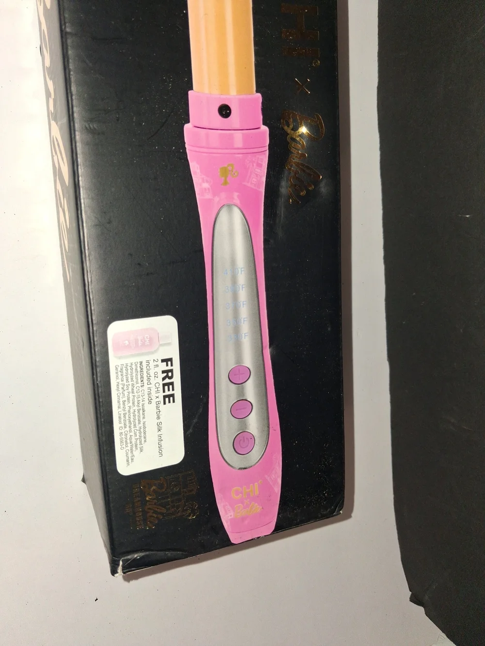 Chi Barbie 1”  Curling Wand PINK/GOLD